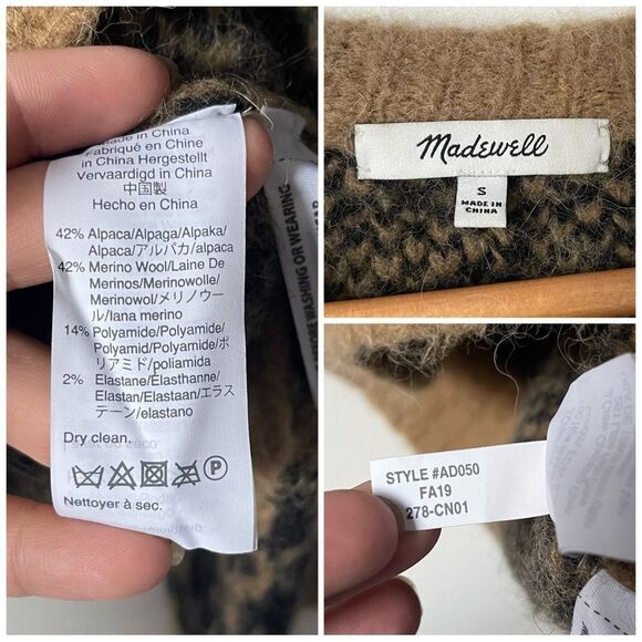 Madewell Crewneck pullover sweater in Leopard print NWOT Size Small oversized - Picture 6 of 8